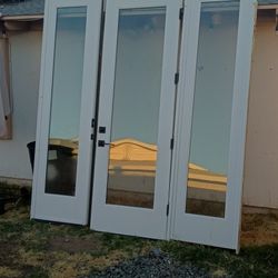 three-panel door system center-hinged or French-style patio door)
