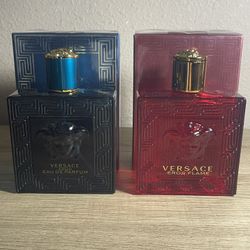 VERSACE EROS & FLAME COMBO EDP Natural Spray for Men Fragrance 3.4 oz 100 ml New