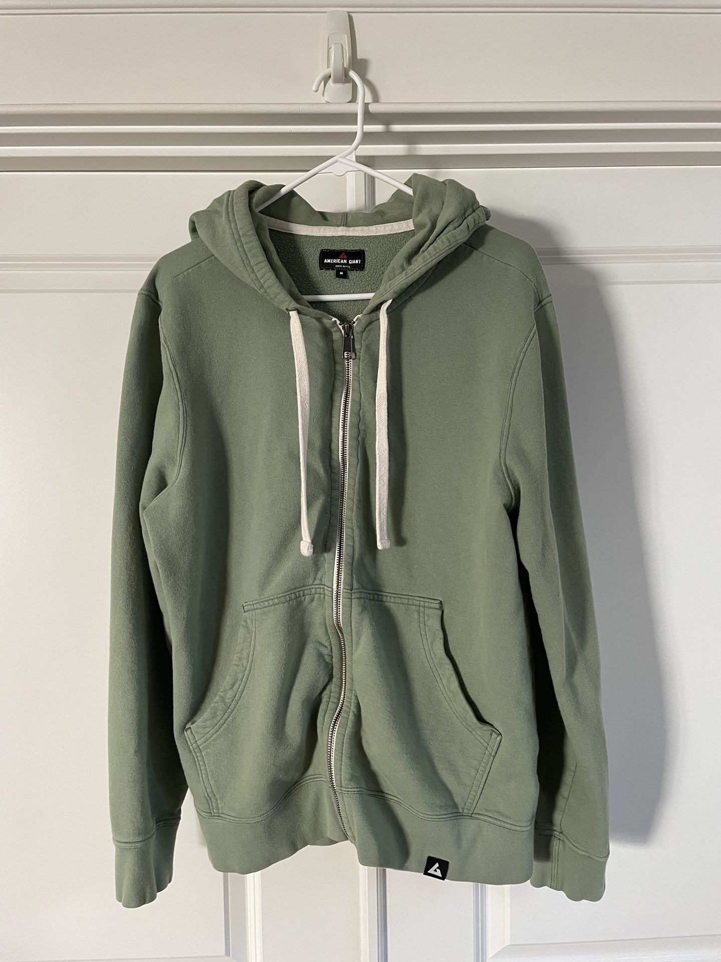 American Giant Carolina Midweight Full Zip Hoody - Green Slate (Medium)