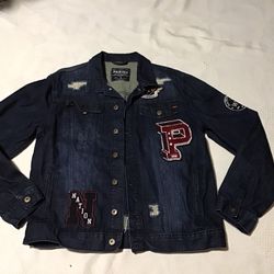 Parish Nation Men’s Patched Denim Jacket Size Large 