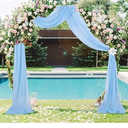 (8) Wedding Drapes Light Blue 