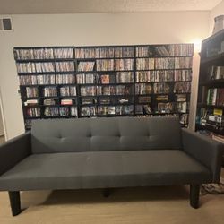 75" Futon - Dark Gray 