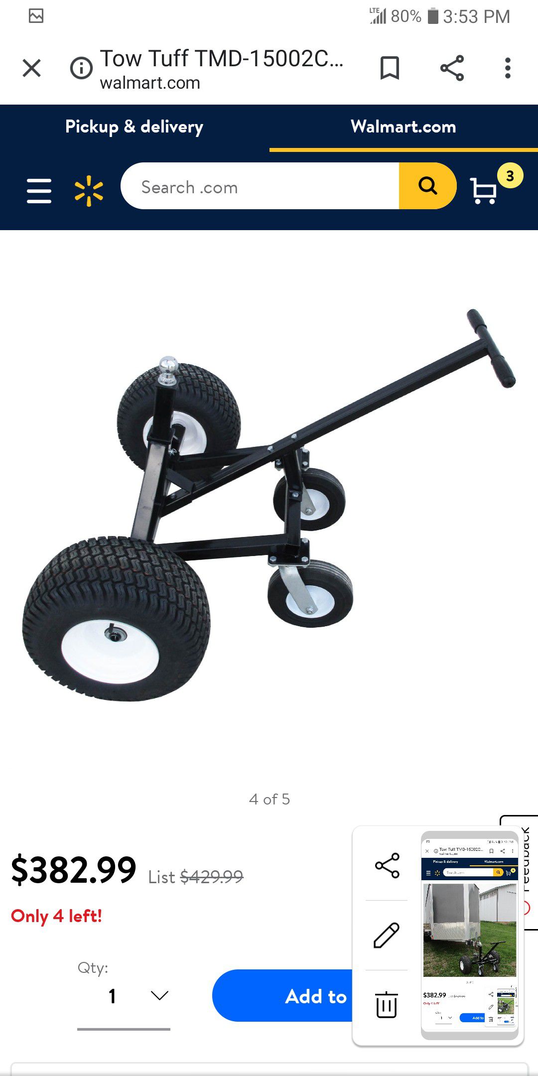 Adjustable trailer Dolly what do casters