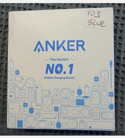Anker Zolo 10000mAh Magnetic Wireless Power Bank USB-C Built-In Cable BLUE