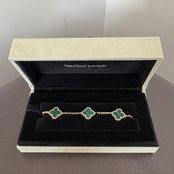 Van Cleef & Arpels Alhambra 5 Motifs “Malachite” Bracelet