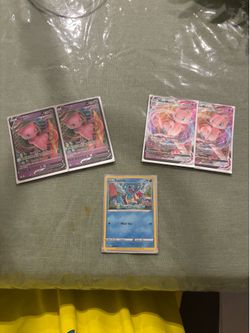 Selling Pokémon card: mew v, mew vmax, and squirtle Pokémon go