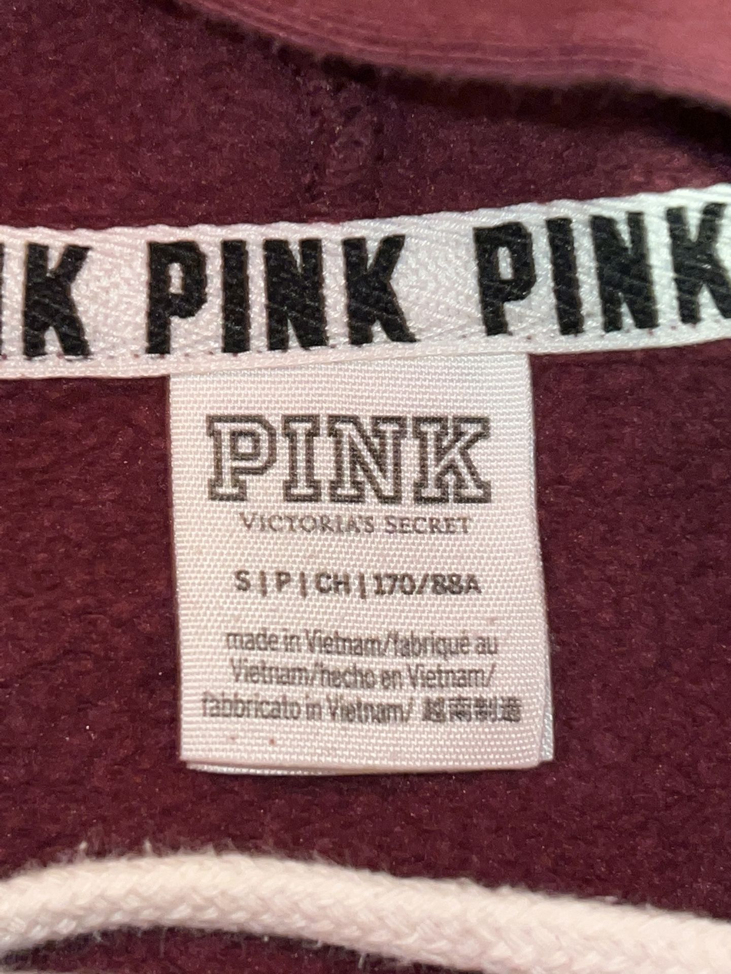 Pink VS Crop Top Hoodie
