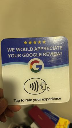 Review cards for business NFC TAP