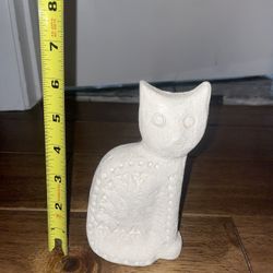 Vintage Flavia Montelupo Rimini Unglazed Ceramic Cat Italy