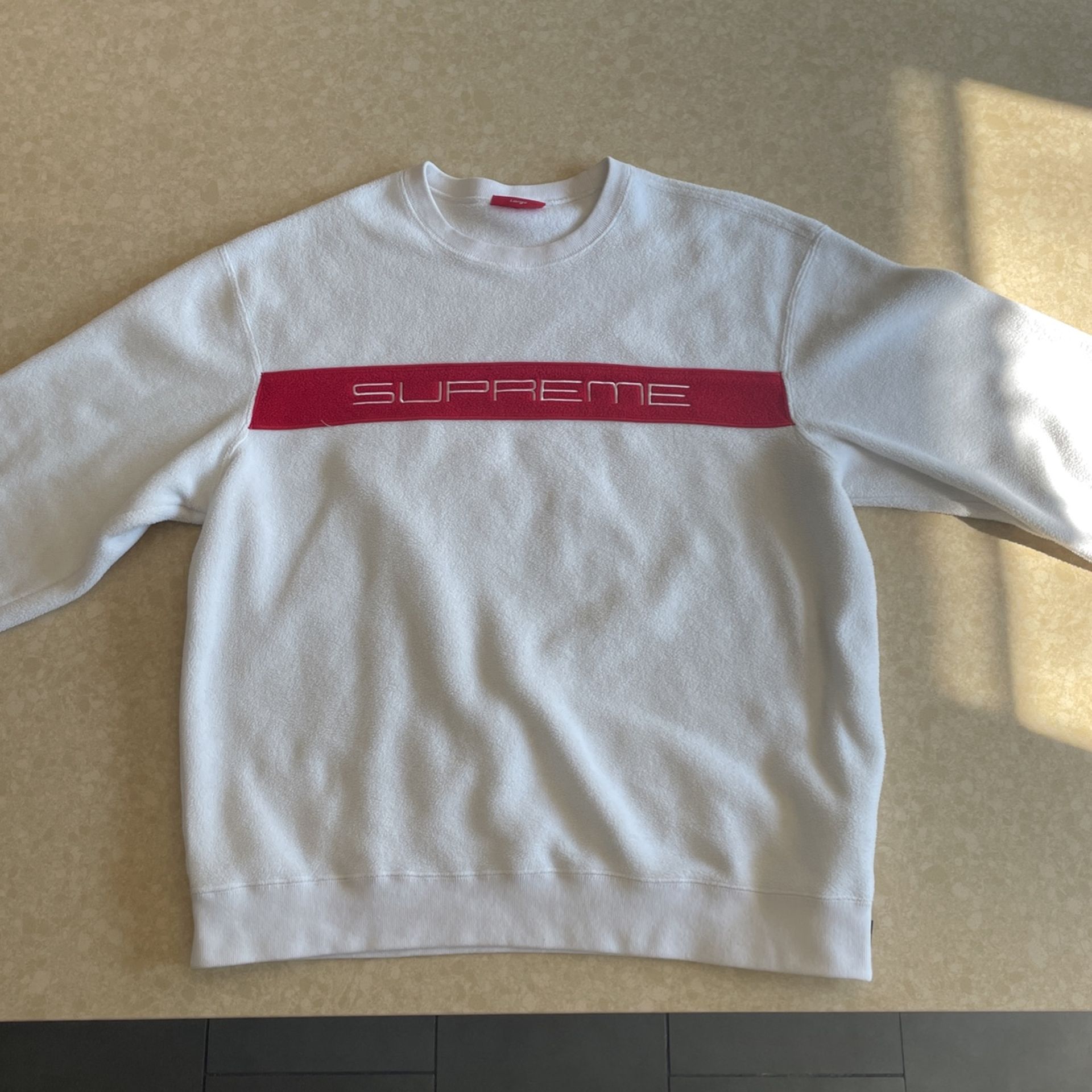 Supreme Polartec Crewneck (White)