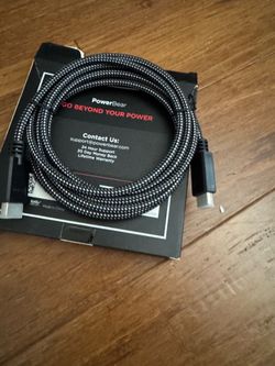 New PowerBear 4K HDMI 10 ft cable, made with durable nylon braiding.