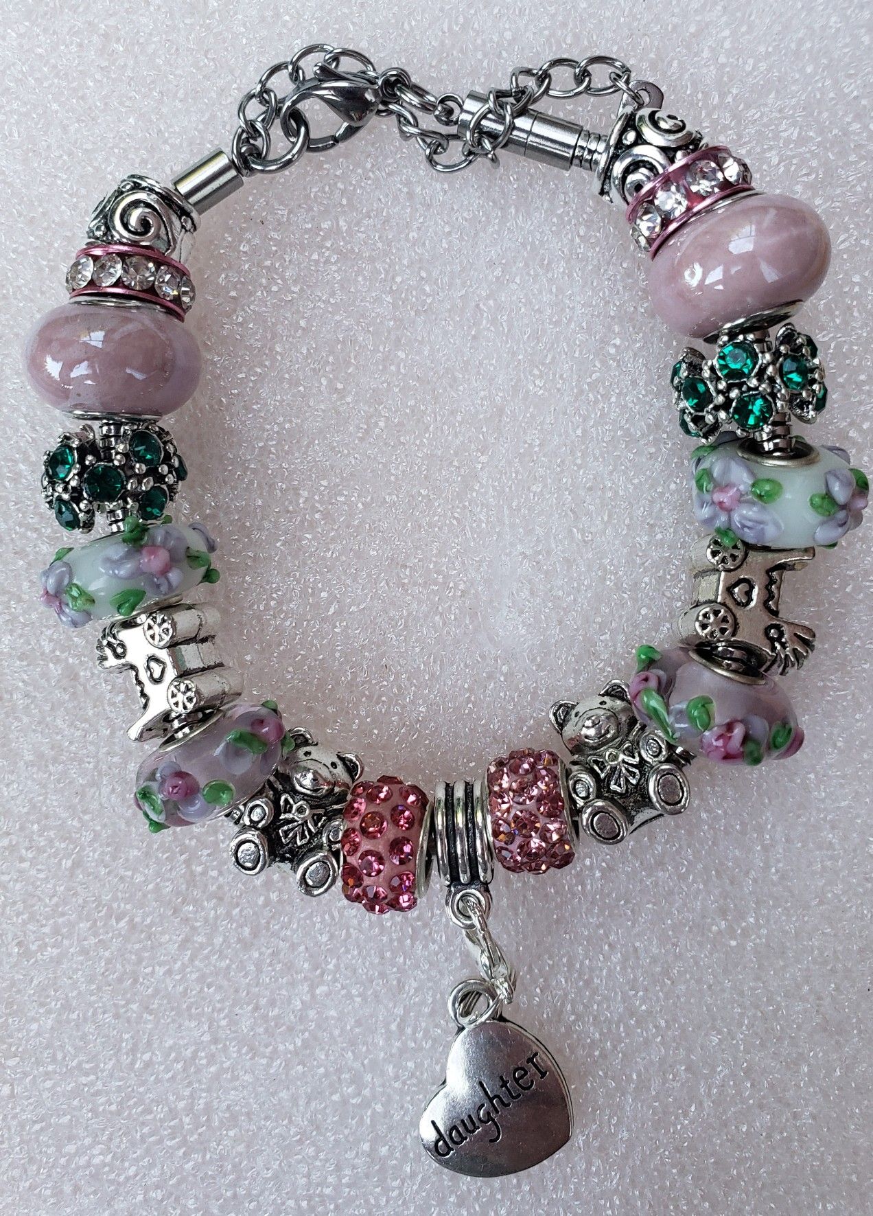 Baby girl mom to be charm bracelet 1 for $15 or 2 for $25