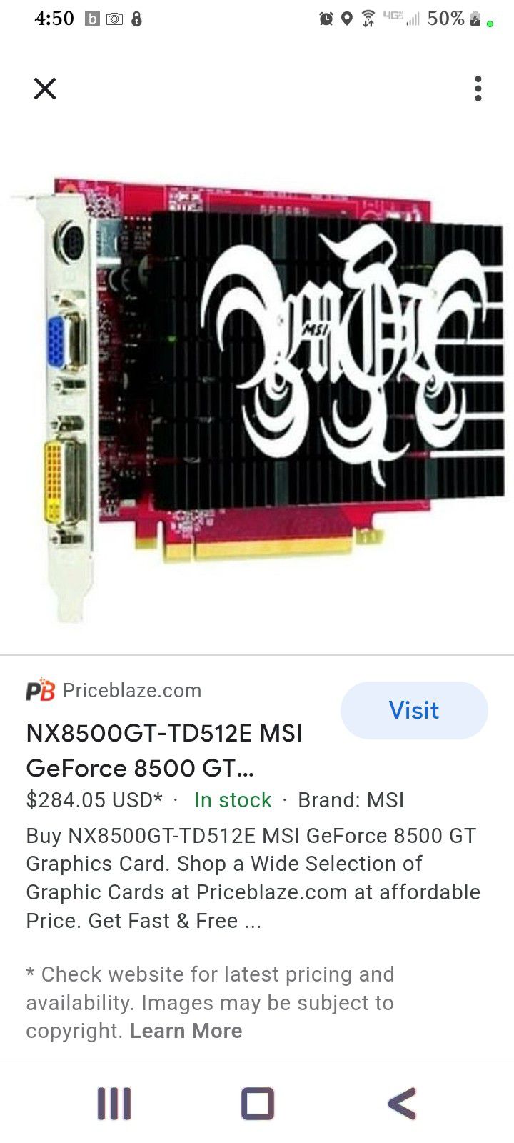 MSI GeForce 8500 GT