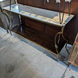Marble And Iron Console Table