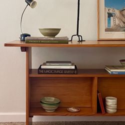 Vintage Double Sided Wood Console Table 