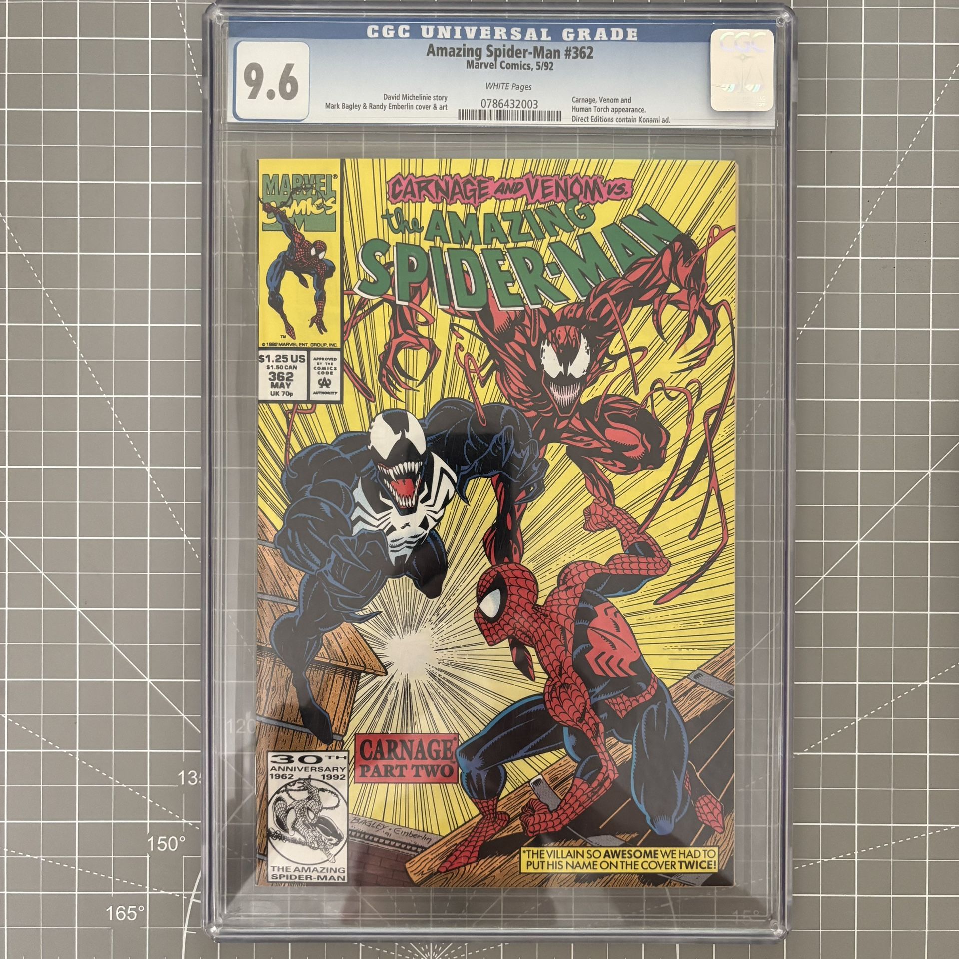 1992 Amazing Spider-Man #362 (🔑 2nd Carnage, CGC 9.6)