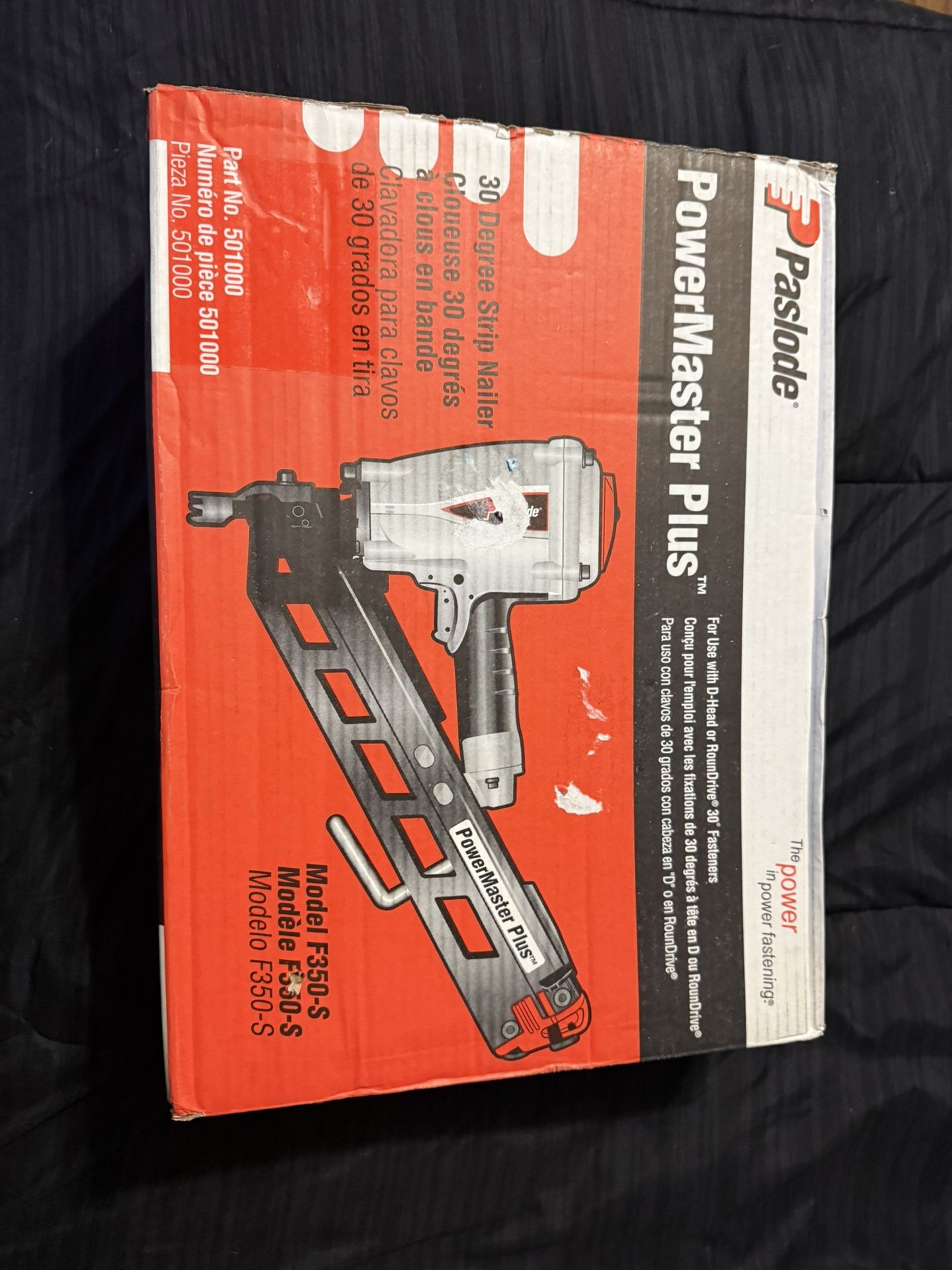 Paslode Pneumatic 3-1/2 in. 30 degree Air Corded PowerMaster Plus Clipped-Head Framing Nailer