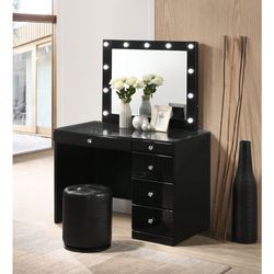Blk Vanity WTH Led Light High Glossie 🎈🎈🎈🎈🎈