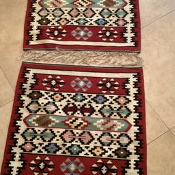 Two Small Muslims Kilim Prayer Rugs/ Mats... material Wool