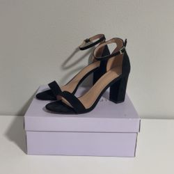 Madden Girl black block heels, size 8.5M.