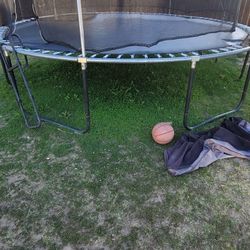 14ft Trampoline Needs New Mat . It's Already Taking Apart