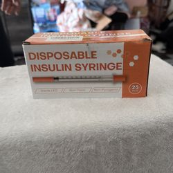 Disposable insulin syringe 25 pcs