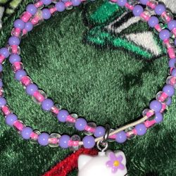 Hello Kitty Necklace And Bracelet Set 