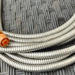 50ft Stainless Metal Expandable Hose W Nozzle Marine Boat Dock Car Wash Pressure Wash Pool Garden Lawn Yard 👍