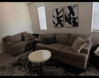 Tan Sofa set spacious great condition