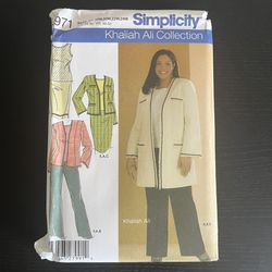 Simplicity Sewing Pattern 18W - 24W Khaliah Ali Collection 4971 Vintage 2004