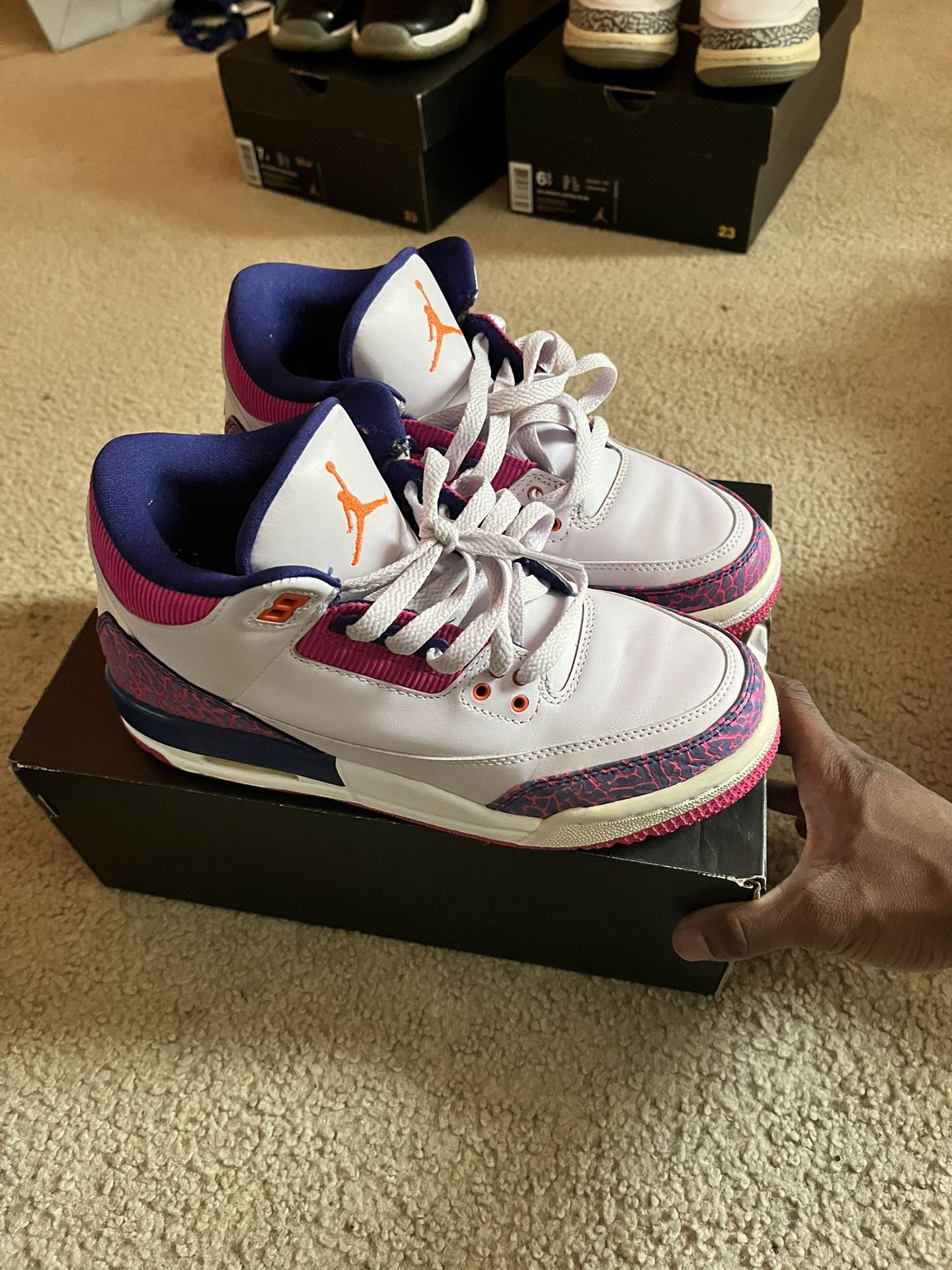 Air Jordan 3 Retro GG “Barely Grape” – Size 6Y – Like New w/ Box