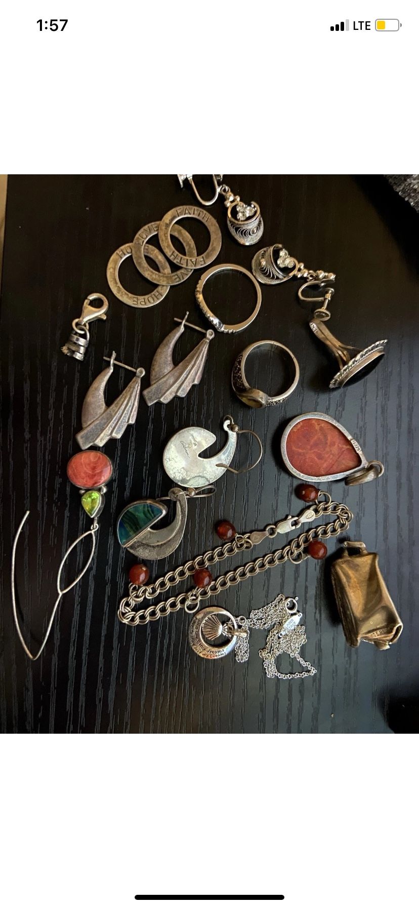 112 Grams Of Sterling Silver .925 Jewlery Selling At 80% Of Current Spot By Weight Must Buy All