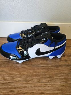 Nike Air Jordan 1 Low TD Game Royal Black White FJ6245-401 Size 13 Football Cleats