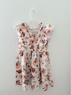 Summer Floral Ruffle Dress Kids Toddler 4T -