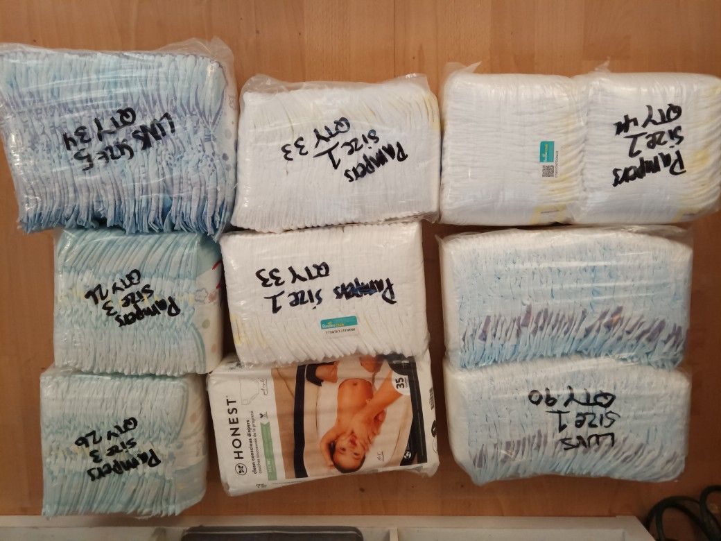 Huge Diaper Lot - 8 Packs!