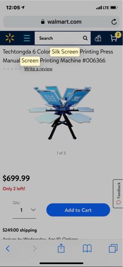 Brand new 6 color 6 station silk screen machine