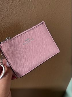 Coach baby pink card holder