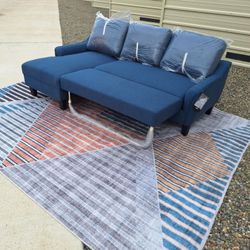 Sofa Sleeper Blue Fabric Sleeper Sofa $500 FIRM