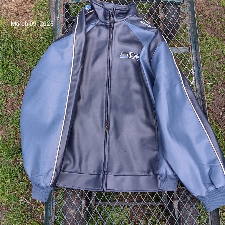 Leather Like Seahawks Jacket