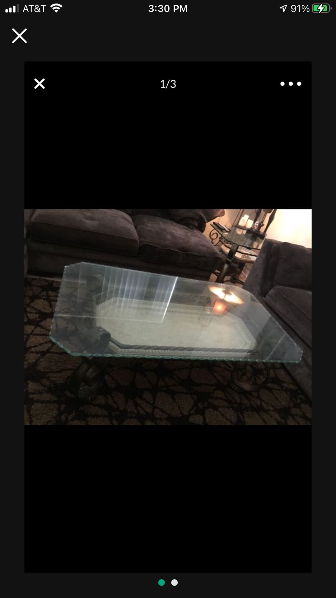 Set of 4 glass tables coffee table 2 side tables and a console table