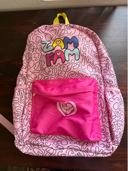 Zamfam Backpack Pink Back to School Pockets