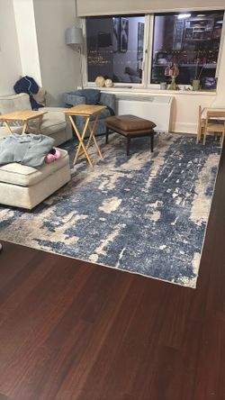 Blue modern rug