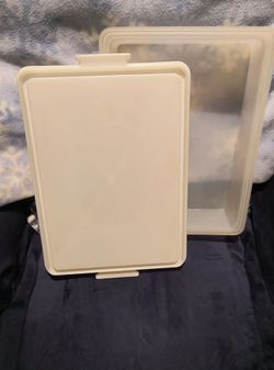 Rectangle and Round cake carriers/savers, pre-owned