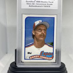 Randy Johnson 1989 Topps “Authentic Enterprises Grading” Rookie Card #647
