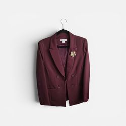 Loose Claiborne burgundy Blazer