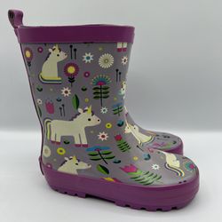 Unicorn Print Rain Boots Kid Made Modern Girls Size Small 5/6