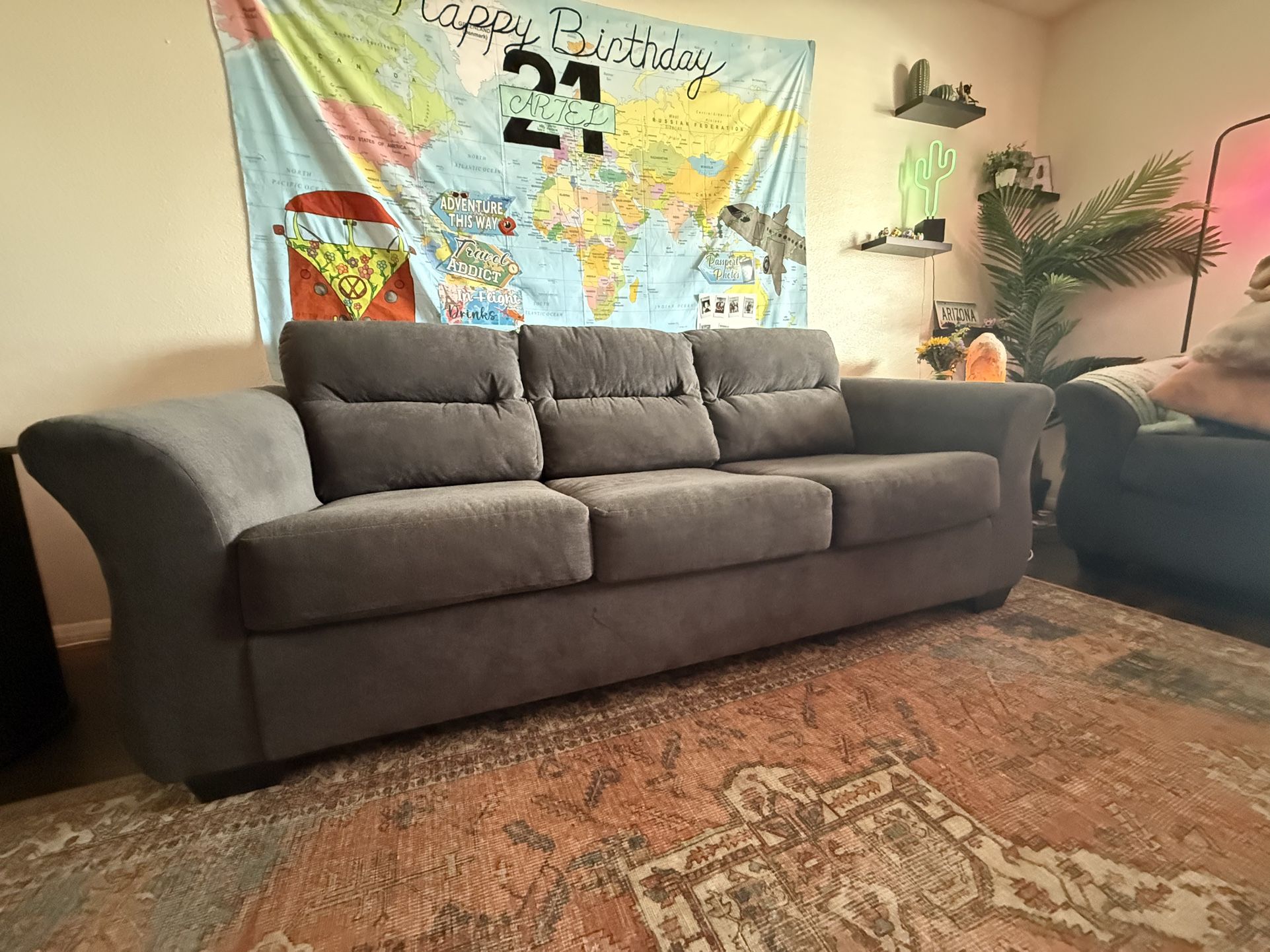 Grey (greyish-blue) Couch Set  