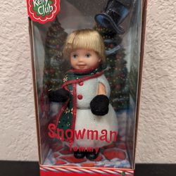 Snowman Tommy Doll Kelly Club Christmas Ornament 2001 Brother of Ken NIB 50377 Vintage Mattel Barbie