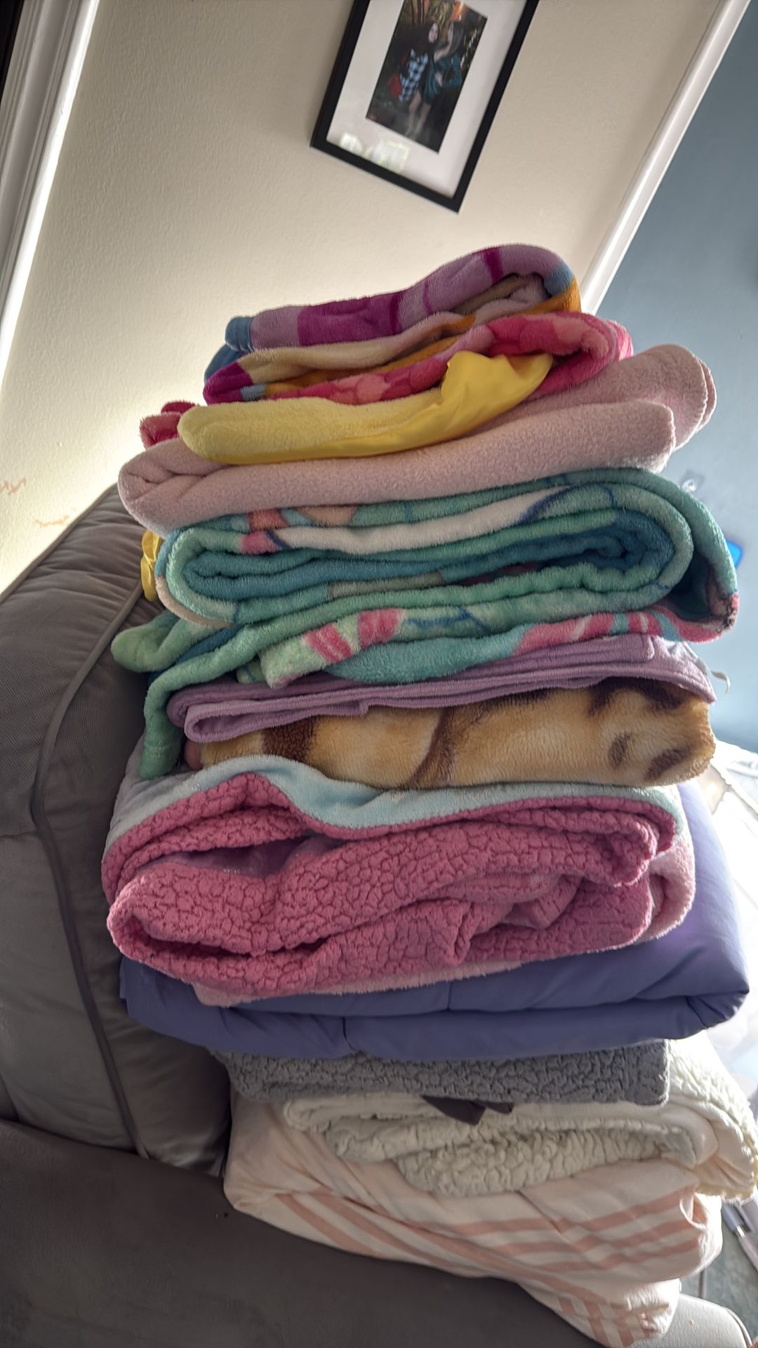 Disney frozen, hello kitty blankets