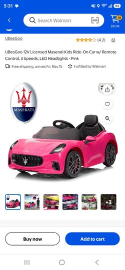 Toy Maserati car for kids